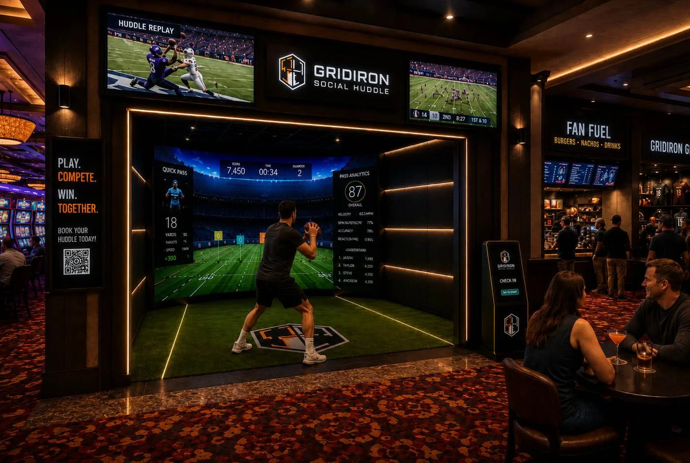 Gridiron Social in a bar and gaming venue